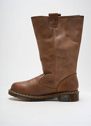 Cizme țesătură satinată toc plat până la 3 cm maro DR MARTENS femeie