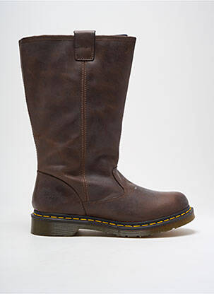 Cizme material neted toc plat până la 3 cm maro DR MARTENS femeie