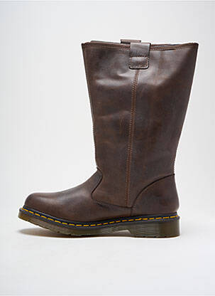 Cizme material neted toc plat până la 3 cm maro DR MARTENS femeie