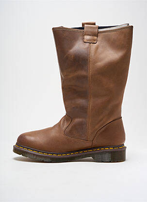 Cizme material neted toc plat până la 3 cm cafe deschis DR MARTENS femeie