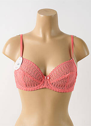 Sutien efect material satinat sutien cupe întregi cu decolteu înalt portocalie TRIUMPH femeie