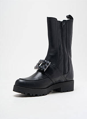 Botine/ghete material neted toc de 4 la 6 cm negru ROSEWOOD femeie