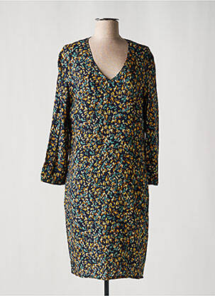 Rochie midi imprimeu floral mâneci lungi albastru LE PETIT BAIGNEUR femeie