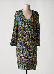 Rochie midi imprimeu floral mâneci lungi albastru LE PETIT BAIGNEUR femme