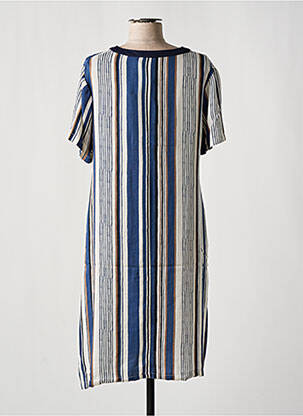 Rochie midi mâneci scurte mâneci scurte albastru PAOLA BURANI femeie