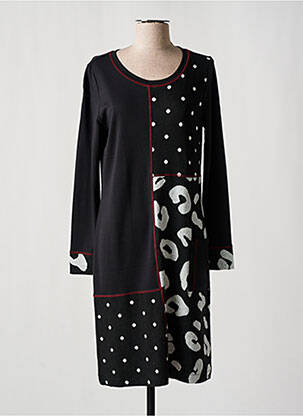 Rochie midi mâneci lungi mâneci lungi negru DOLCEZZA femeie