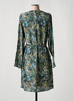 Rochie midi imprimeu floral mâneci lungi verde JULIE GUERLANDE femeie
