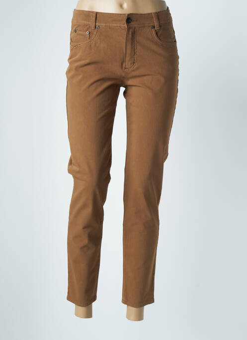 Blugi cu croială slim maro ANNA MONTANA femeie