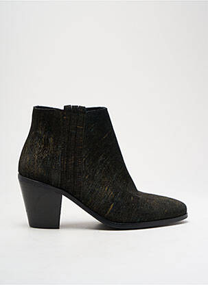 Botine/ghete vârf ascuțit toc de 4 la 6 cm negru REGARD femeie