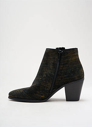 Botine/ghete vârf ascuțit toc de 4 la 6 cm negru REGARD femeie