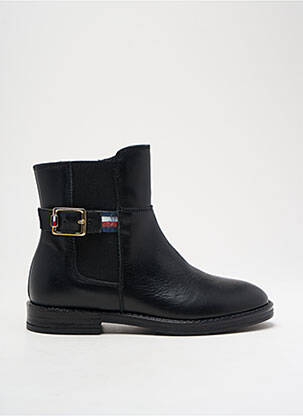 Botine/ghete material neted toc mic negru TOMMY HILFIGER fată