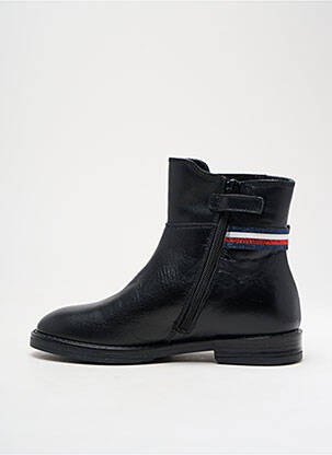 Botine/ghete material neted toc mic negru TOMMY HILFIGER fată