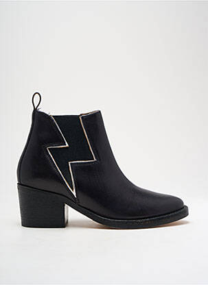 Botine/ghete material neted toc de 4 la 6 cm negru PALLADIUM femeie