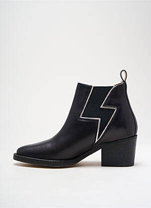 Botine/ghete material neted toc de 4 la 6 cm negru PALLADIUM femeie