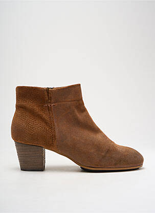 Botine/ghete cubanez toc de 4 la 6 cm maro PALLADIUM femeie
