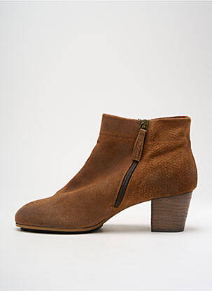 Botine/ghete cubanez toc de 4 la 6 cm maro PALLADIUM femeie