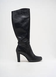 Cizme țesătură satinată toc de 7 la 9 cm negru MYMA femme