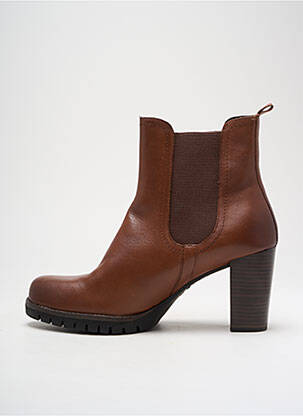 Botine/ghete material neted toc de 4 la 6 cm maro MARCO TOZZI femeie