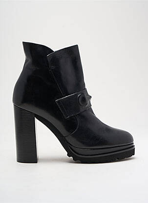 Botine/ghete material neted toc înalt de 10cm și mai mult negru ELVIO ZANON femeie