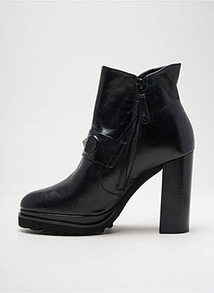 Botine/ghete material neted toc înalt de 10cm și mai mult negru ELVIO ZANON femeie