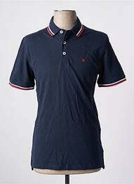 Polo broderie cu motive brodate mâneci scurte albastru JACK & JONES homme