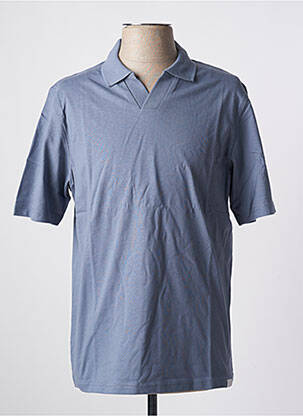 Polo țesătură jersey mâneci scurte albastru JACK & JONES bărbat