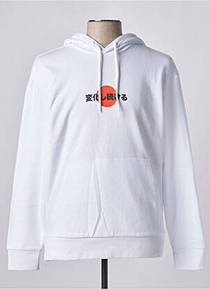 Hanorac cu glugă alb JACK & JONES bărbat