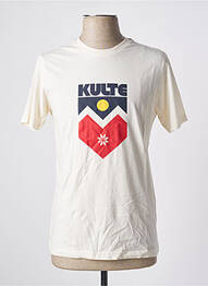 Tricou elasticitate mâneci scurte bej KULTE homme