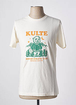 Tricou elasticitate mâneci scurte bej KULTE bărbat
