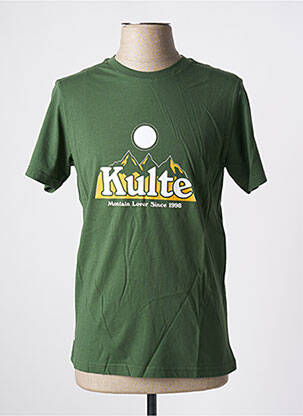 Tricou elasticitate mâneci scurte verde KULTE bărbat