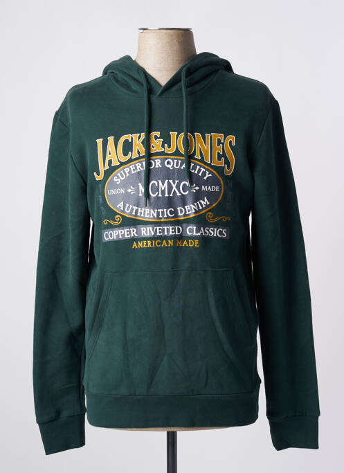 Hanorac cu glugă verde JACK & JONES bărbat