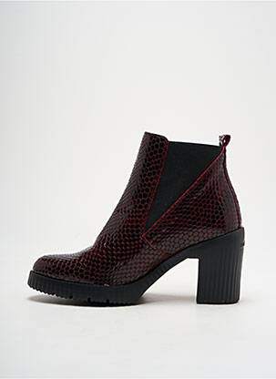 Botine/ghete țesătură satinată toc de 4 la 6 cm violet WONDERS femeie