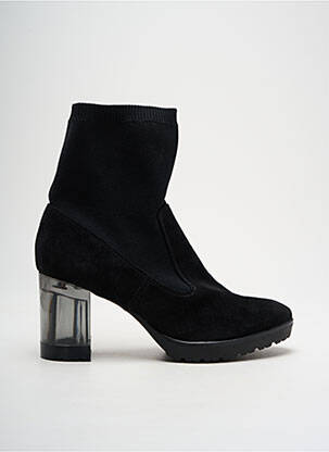 Botine/ghete nubuc toc de 4 la 6 cm negru TAMARIS femeie