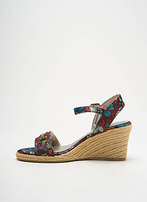 Espadrile țesătură satinată toc de 4 la 6 cm roșu TAMARIS femeie