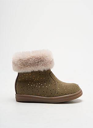 Botine/ghete umplută vârf rotund verde GBB fată