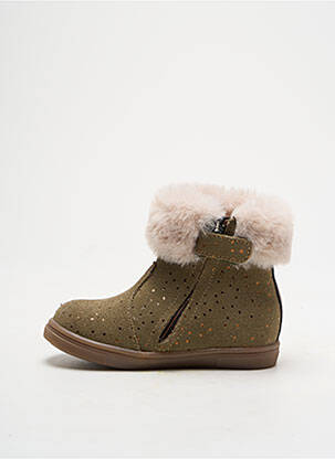 Botine/ghete umplută vârf rotund verde GBB fată