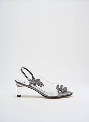 Pantofi cu toc argintiu AZUREE femeie