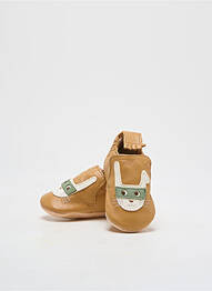 Papuci/pantofi de casă material neted vârf rotund maro EASY PEASY băiat
