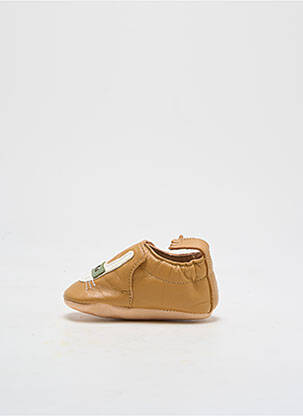 Papuci/pantofi de casă material neted vârf rotund maro EASY PEASY băiat