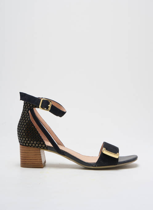 Sandale/pantofi decupați închidere cu bride toc de 4 la 6 cm negru FUGITIVE BY FRANCESCO ROSSI femme