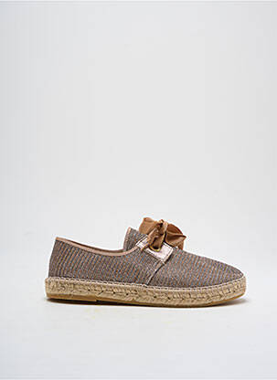 Espadrile țesătură satinată toc plat până la 3 cm auriu LA MAISON DE L'ESPADRILLE femeie