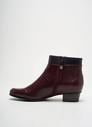 Botine/ghete material neted toc plat până la 3 cm violet REGARDE LE CIEL femeie
