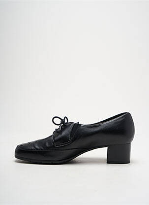 Derby-uri țesătură satinată toc de 4 la 6 cm negru ARTIKA SOFT femeie