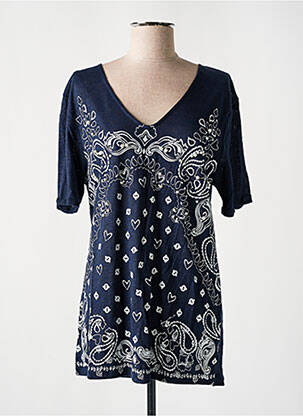 Tunică mâneci scurte albastru ANANKE femeie