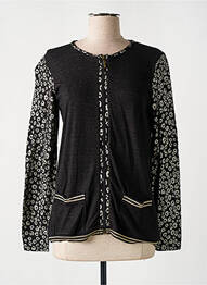 Vestă cu mâneci lungi elasticitate negru KALISSON femme