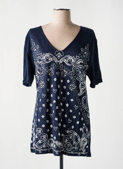 Tunică mâneci scurte albastru ANANKE femeie