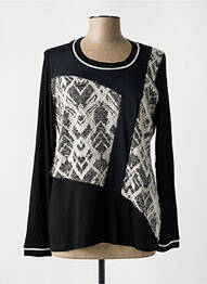 Top țesătură jersey mâneci lungi negru FRED SABATIER femme