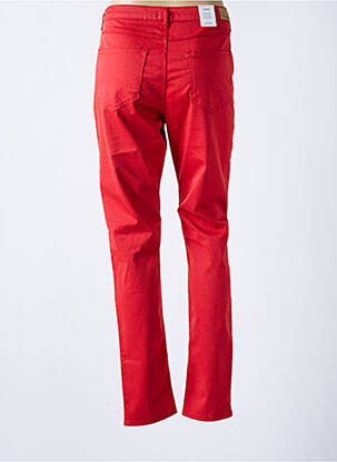 Pantalon slim țesătură poplin mărime normală roșu KANOPE femeie