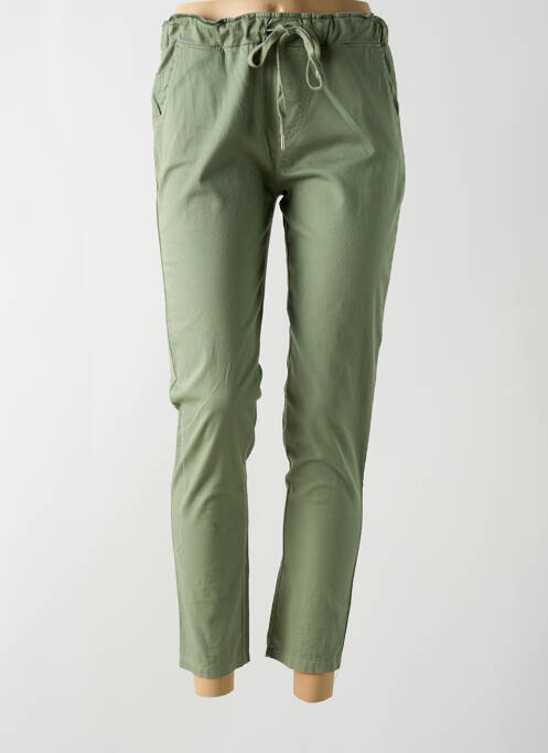 Pantalon 7/8 verde LA PETITE NÎMOISE femeie