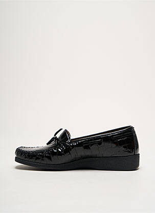 Mocasini țesătură satinată toc plat până la 3 cm negru MARCO femeie